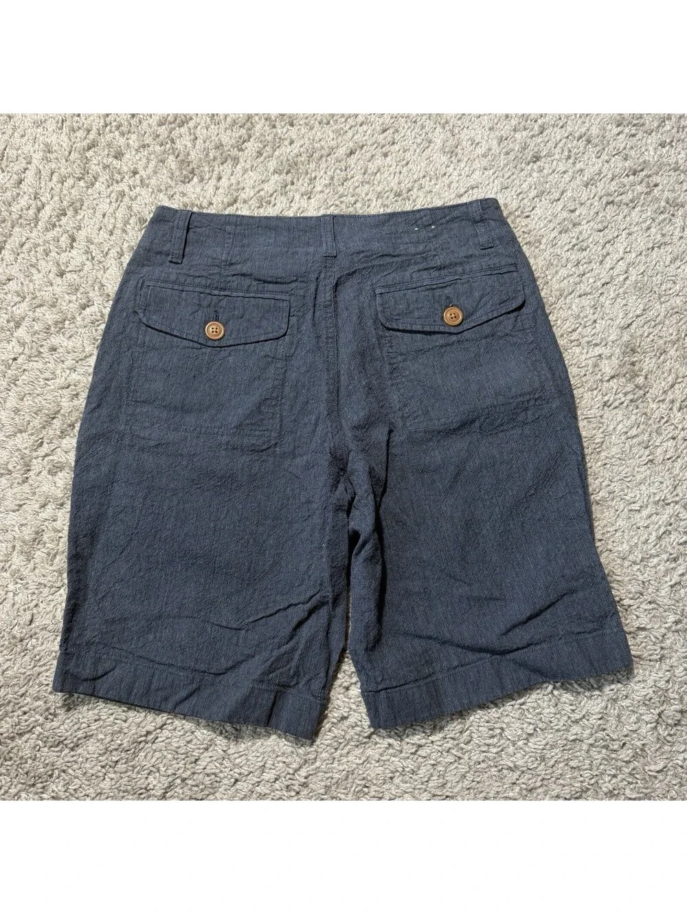 J. Crew Irish Linen Chino Shorts Mens 29 Navy Blue 9